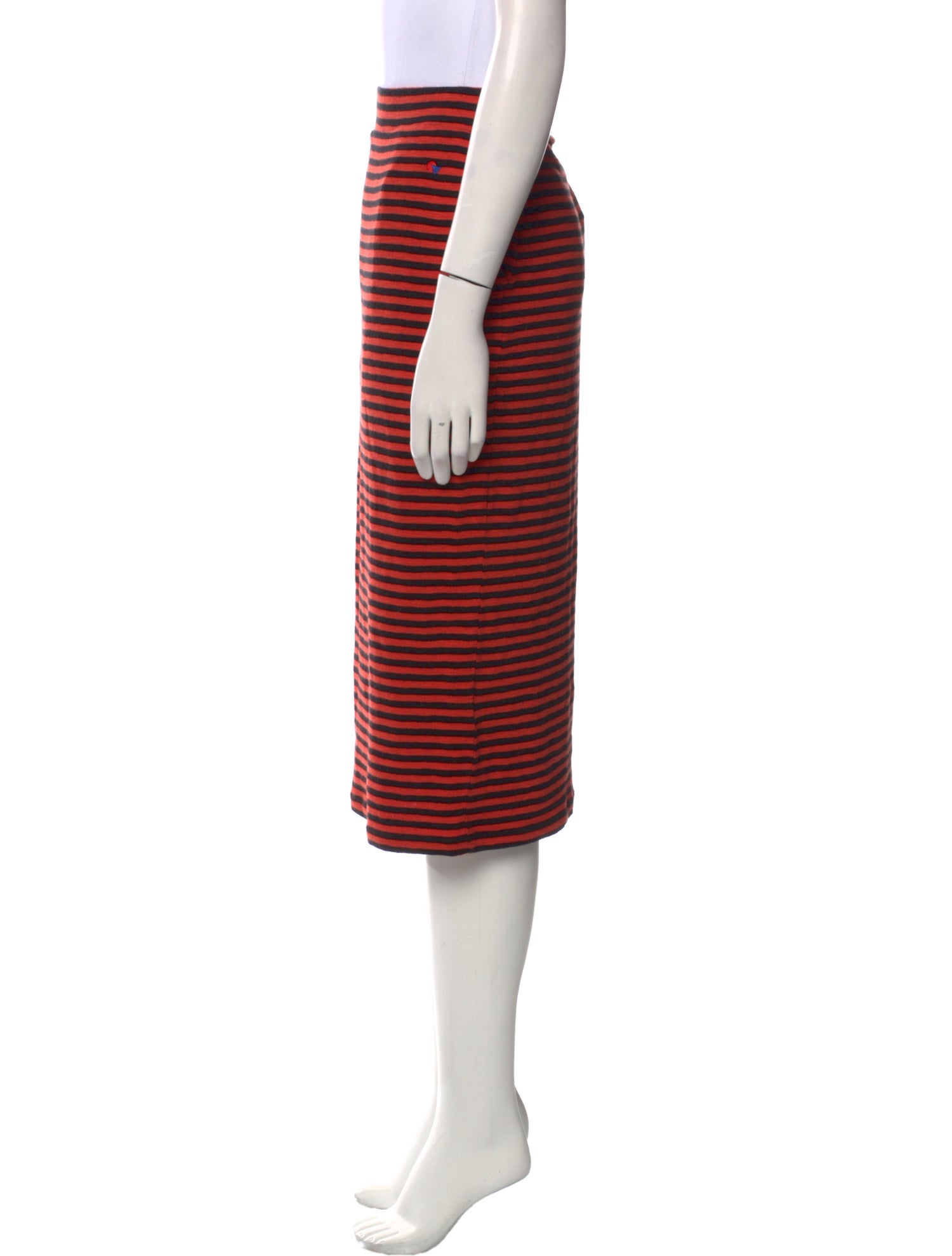 Clare V. Striped Knee-Length Skirt