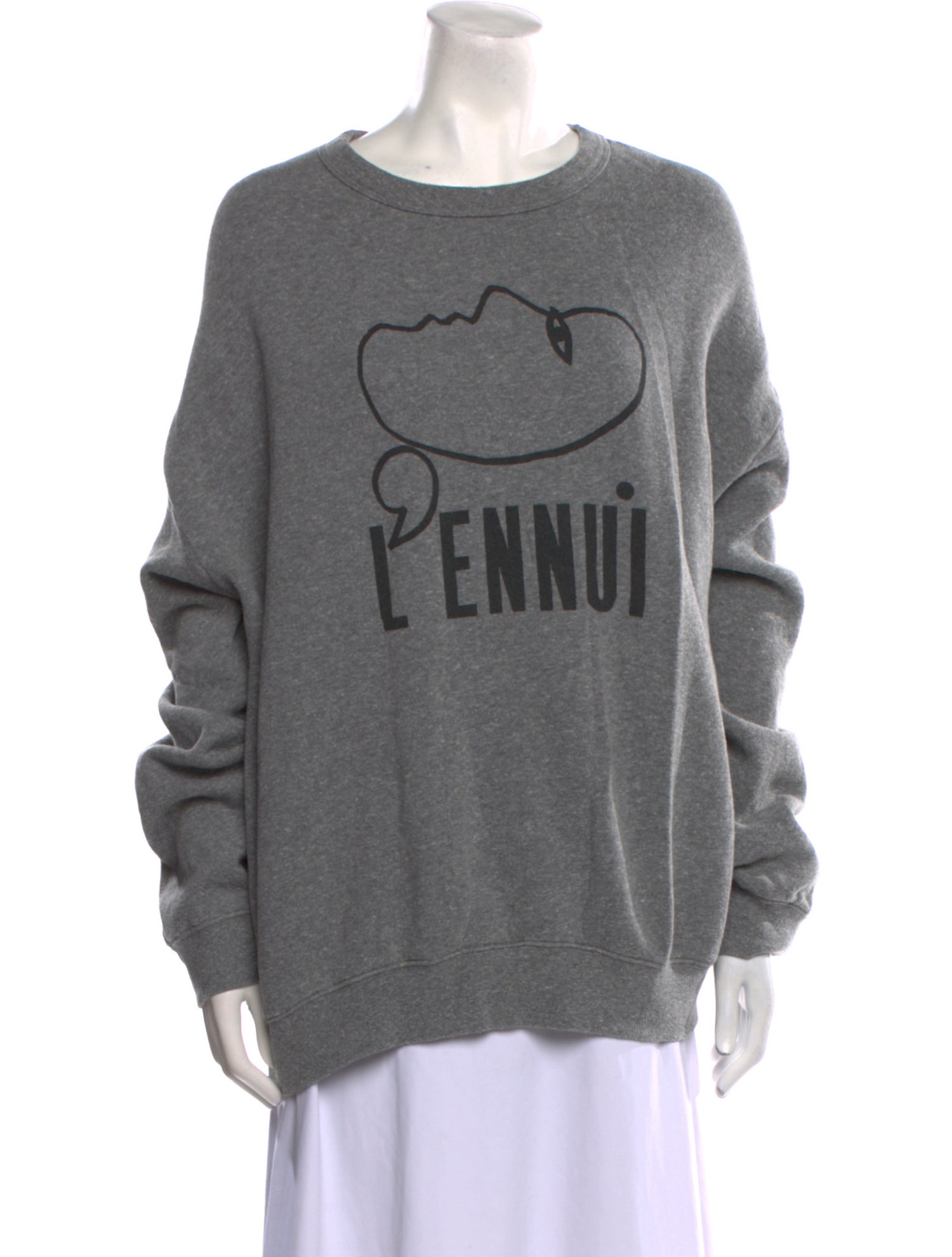 Clare V. Graphic Print Scoop Neck Sweater