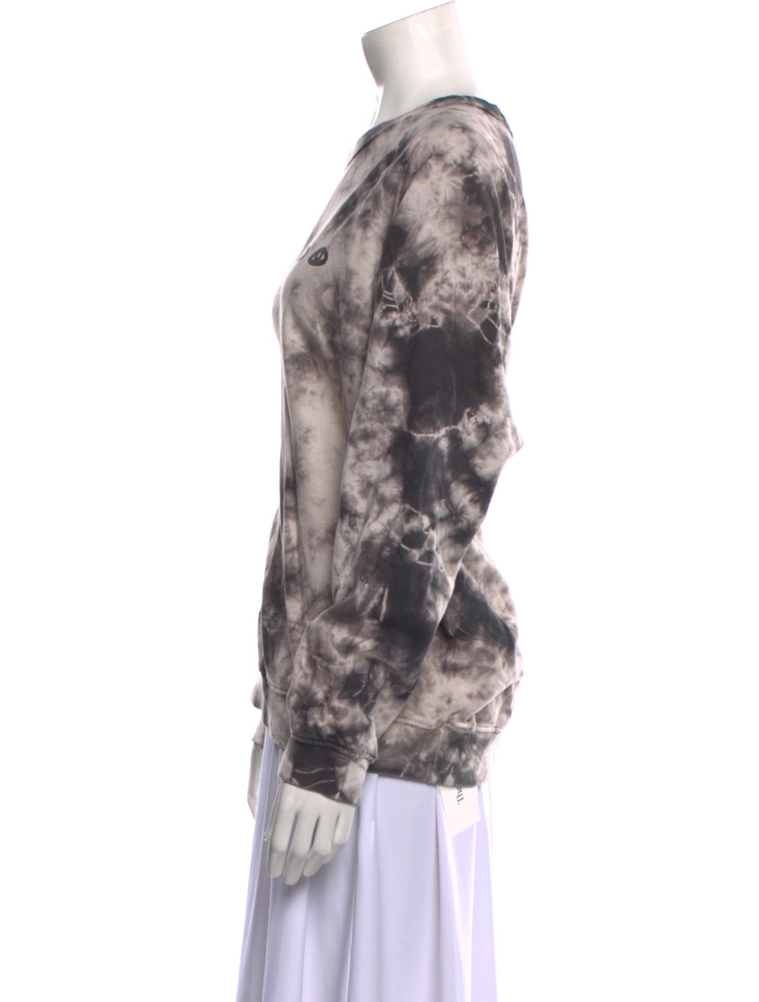 Clare V. Tie-Dye Print Crew Neck Sweater