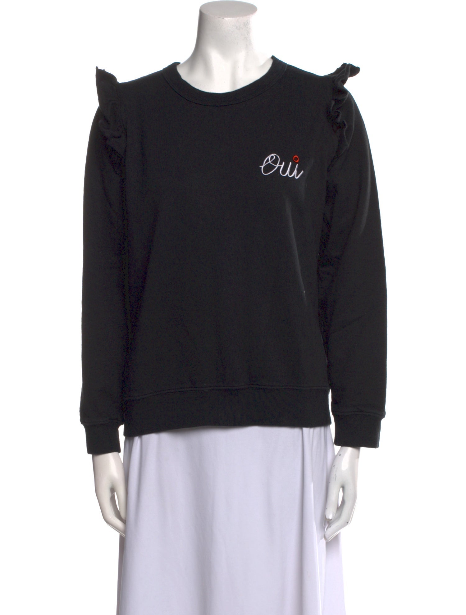 Clare V. Graphic Print Crew Neck Sweatshirt