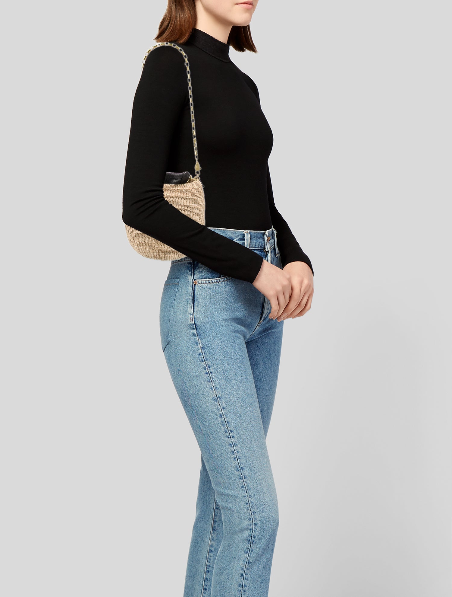 Clare V. Raffia Crossbody Bag