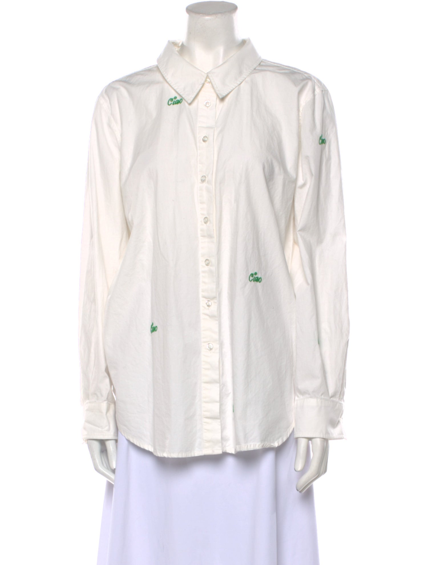 Clare V. Long Sleeve Button-Up Top