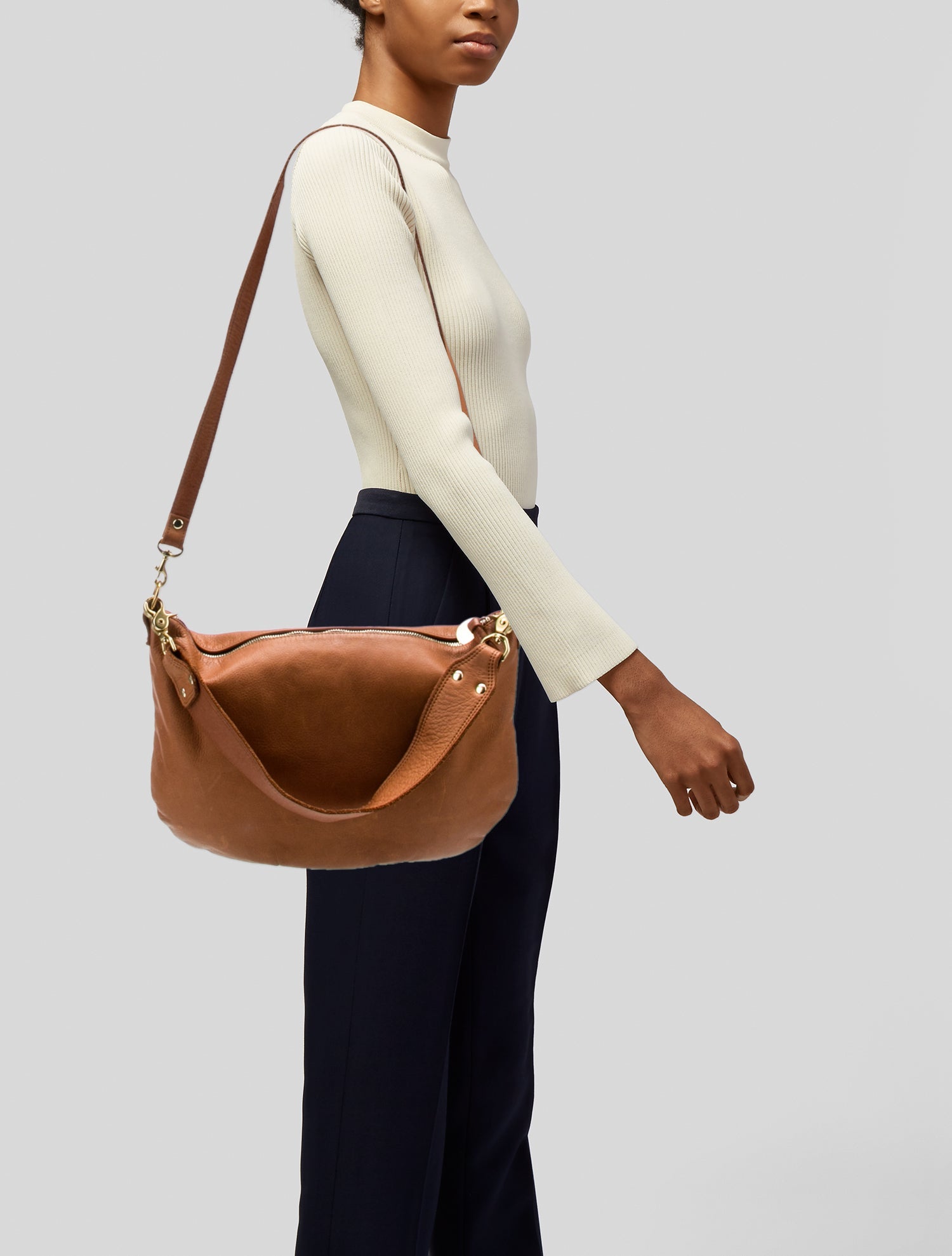 Clare V. Leather Shoulder Bag