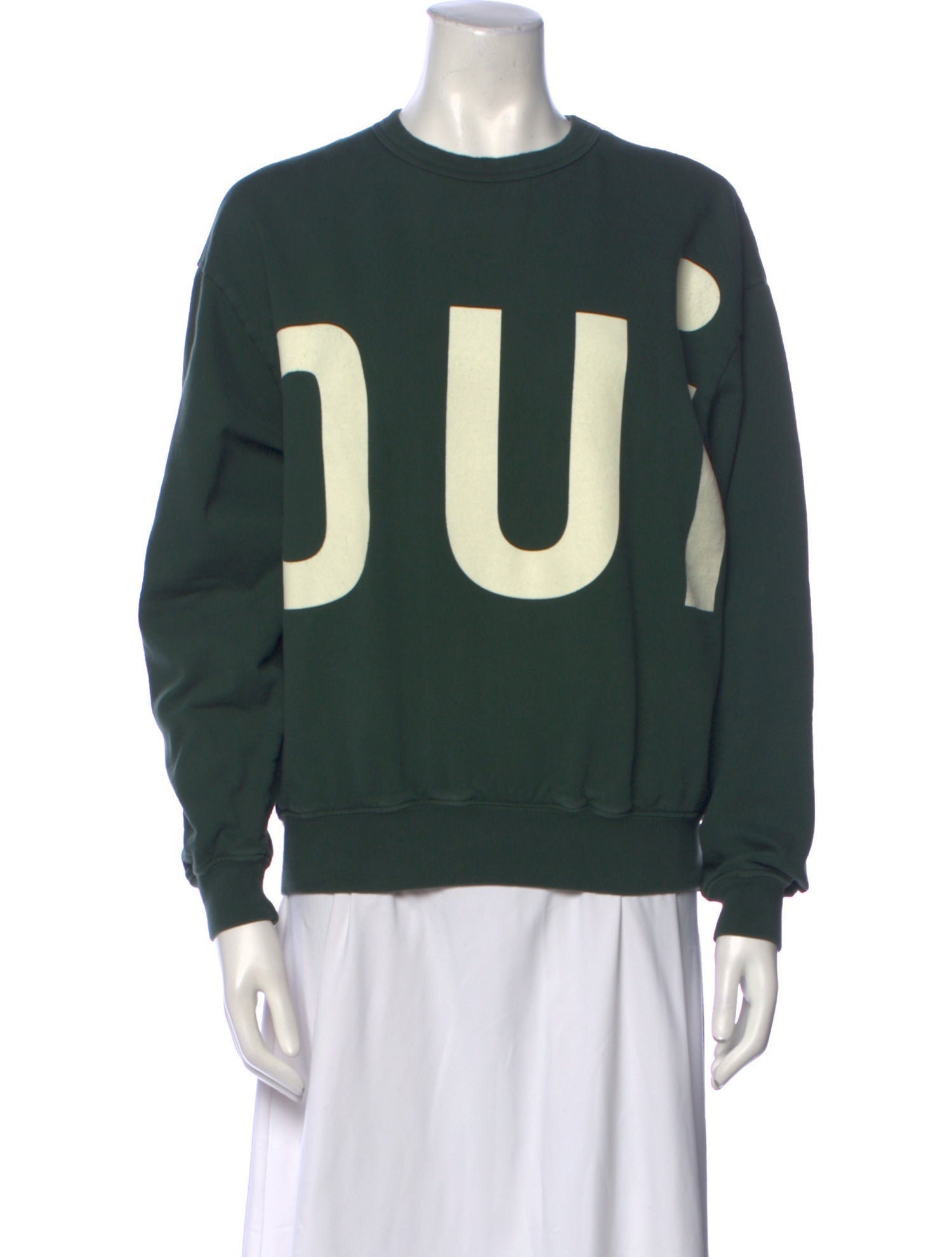 Clare V. Graphic Print Crew Neck Sweater