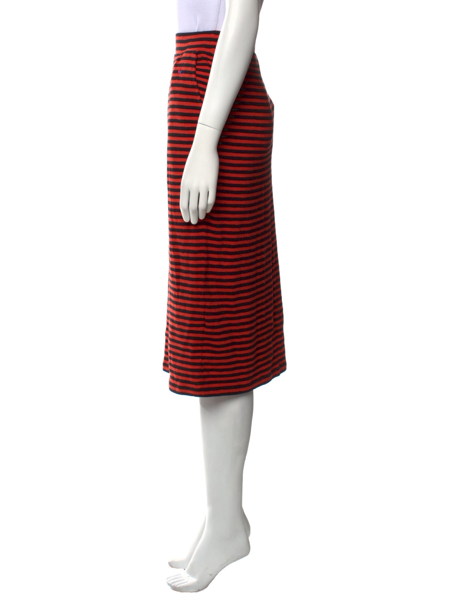Clare V. Striped Knee-Length Skirt w/ Tags