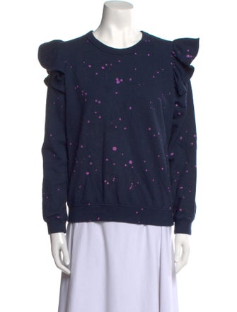 Clare V. Printed Crew Neck Sweatshirt