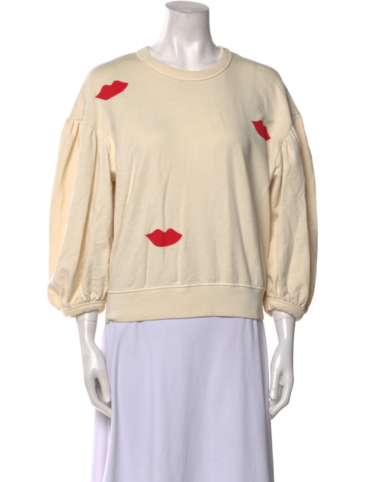 Clare V. Graphic Print Crew Neck Sweatshirt