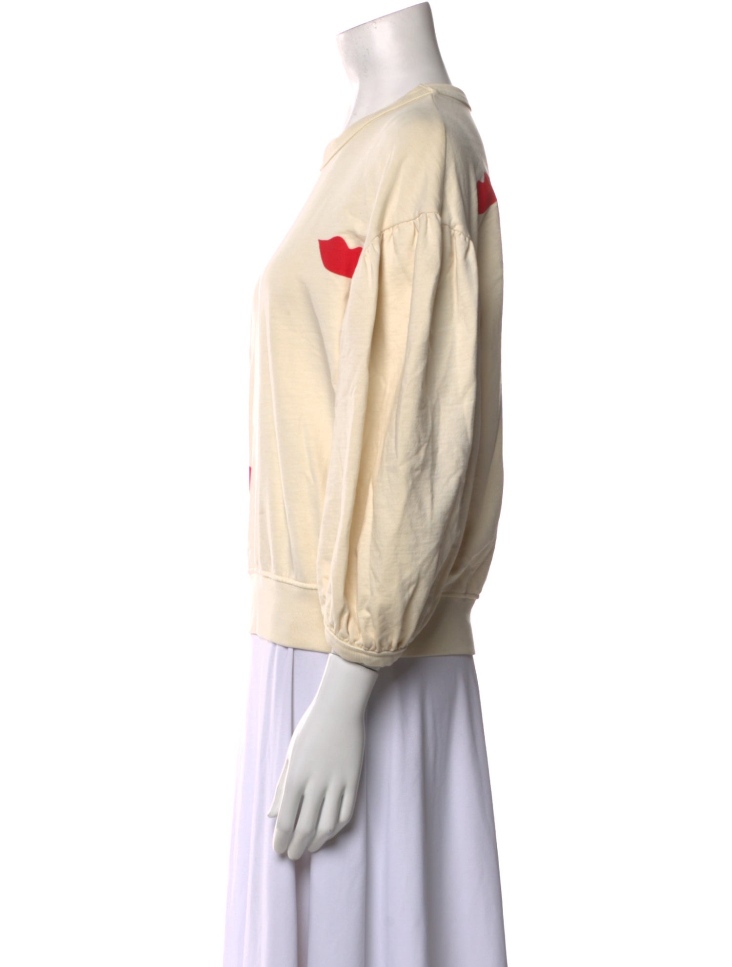 Clare V. Graphic Print Crew Neck Sweatshirt