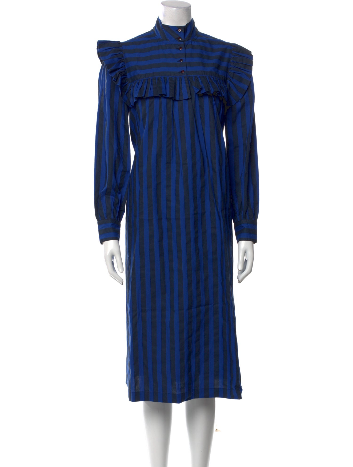 Clare V. Striped Midi Length Dress