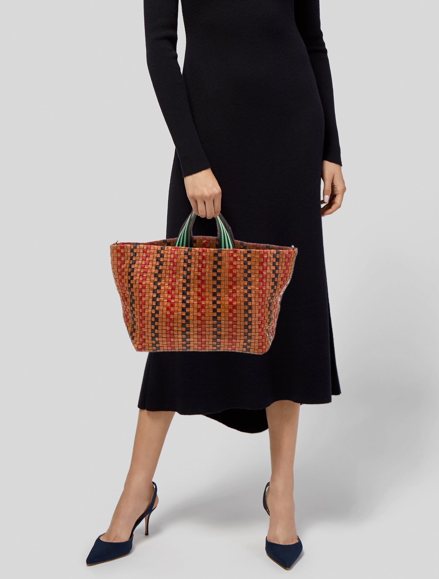 Clare V. Leather Top Handle Bag