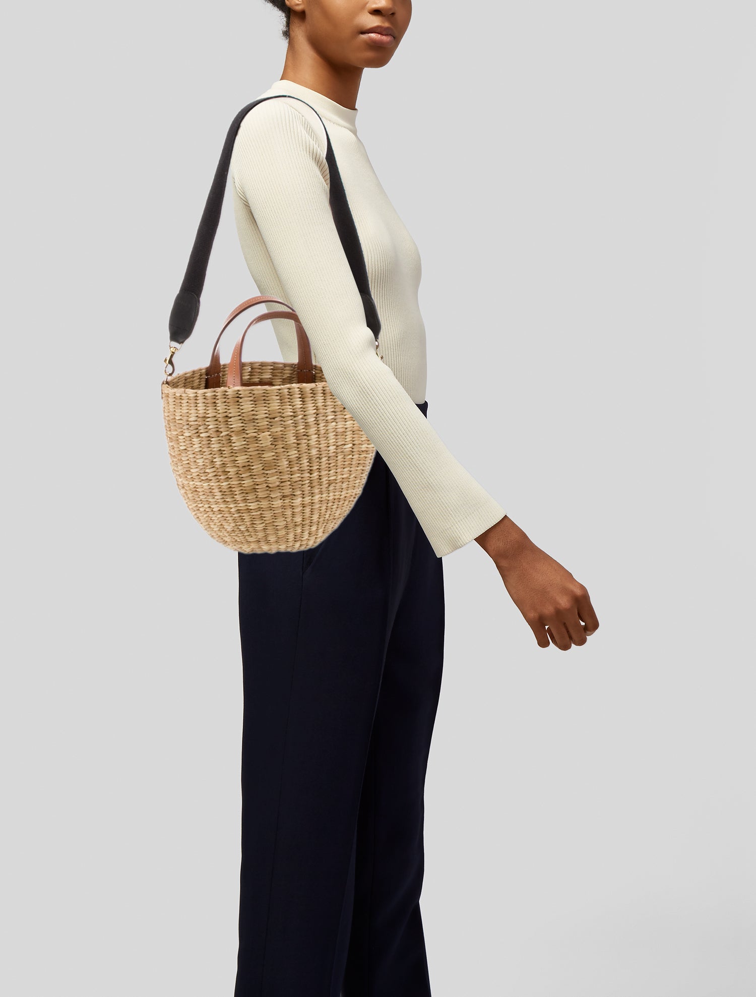 Clare V. Straw Top Handle Bag