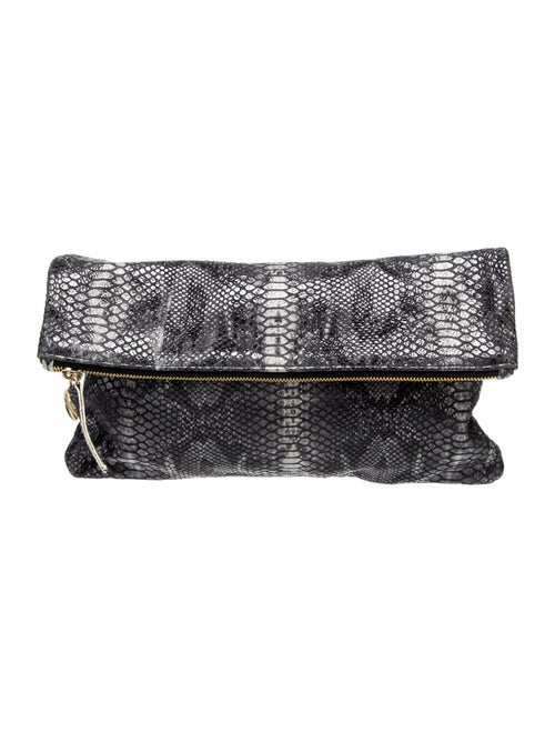 Clare V. Embossed Leather Clutch