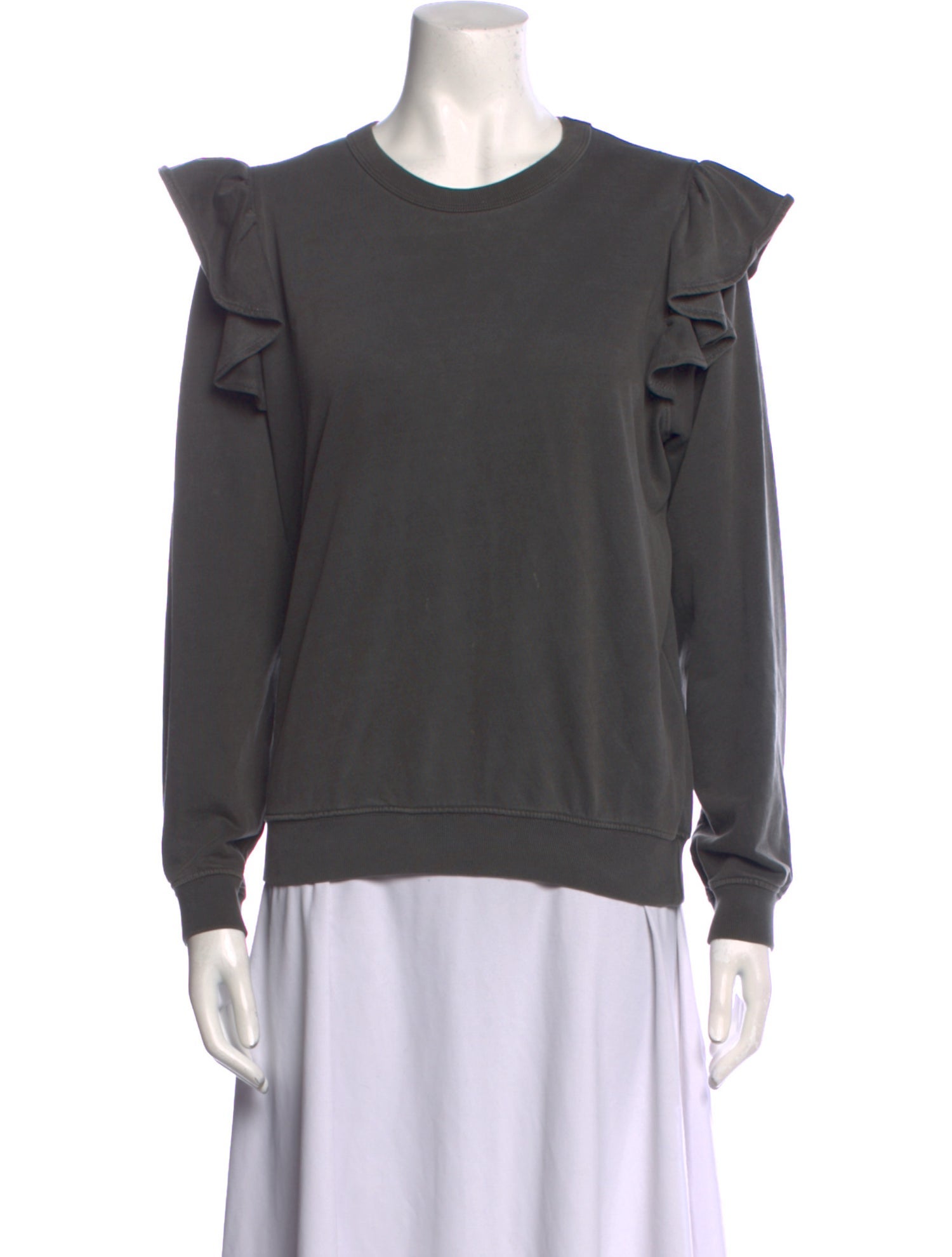 Clare V. Crew Neck Long Sleeve Sweatshirt