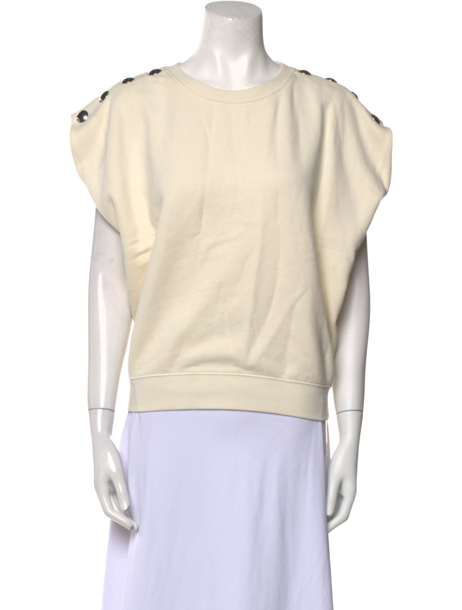 Clare V. Crew Neck Short Sleeve Sweatshirt