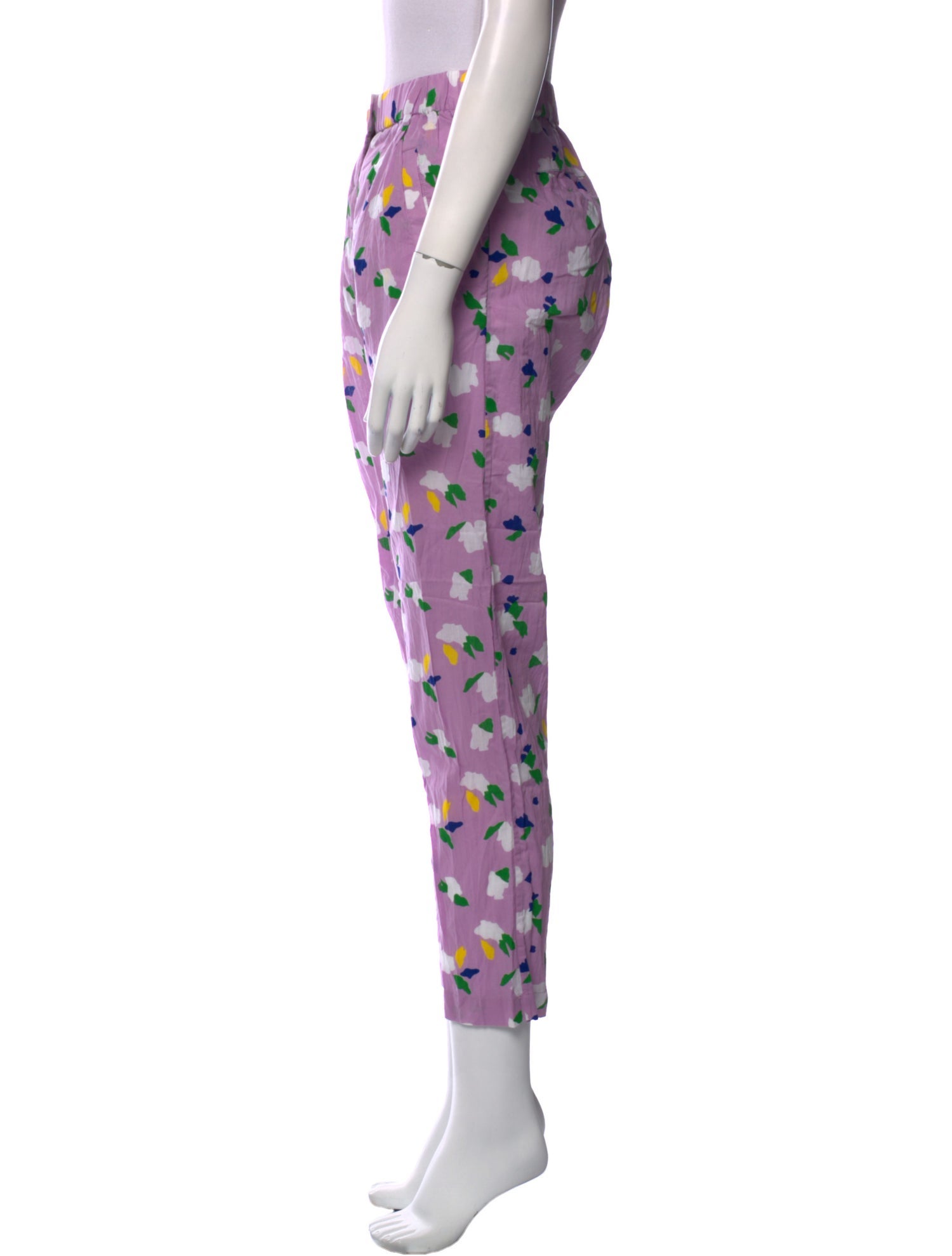 Clare V. Floral Print Skinny Leg Pants