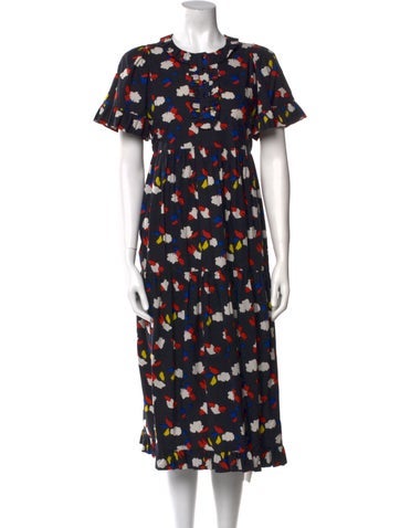 Clare V. Dresses Floral Print Midi Length Dress M