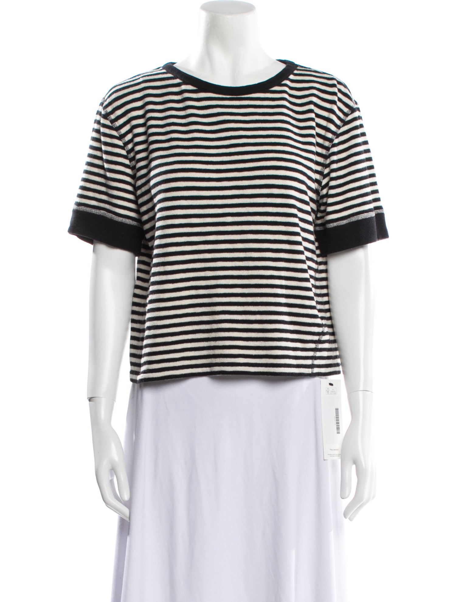 Clare V. Striped Crew Neck T-Shirt