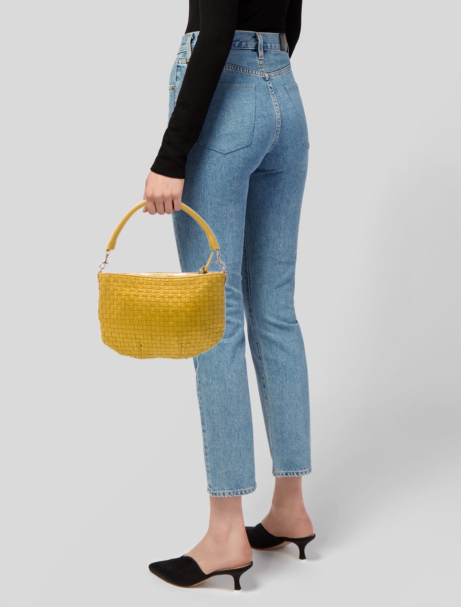 Clare V. Leather Top Handle Bag