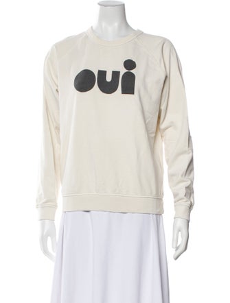 Clare V. Graphic Print Crew Neck Sweatshirt