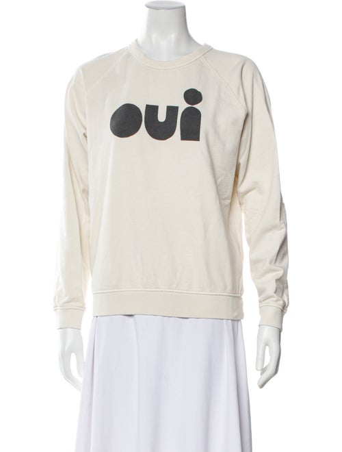 Clare V. Graphic Print Crew Neck Sweatshirt