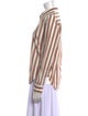 Clare V. Striped Long Sleeve Button-Up Top