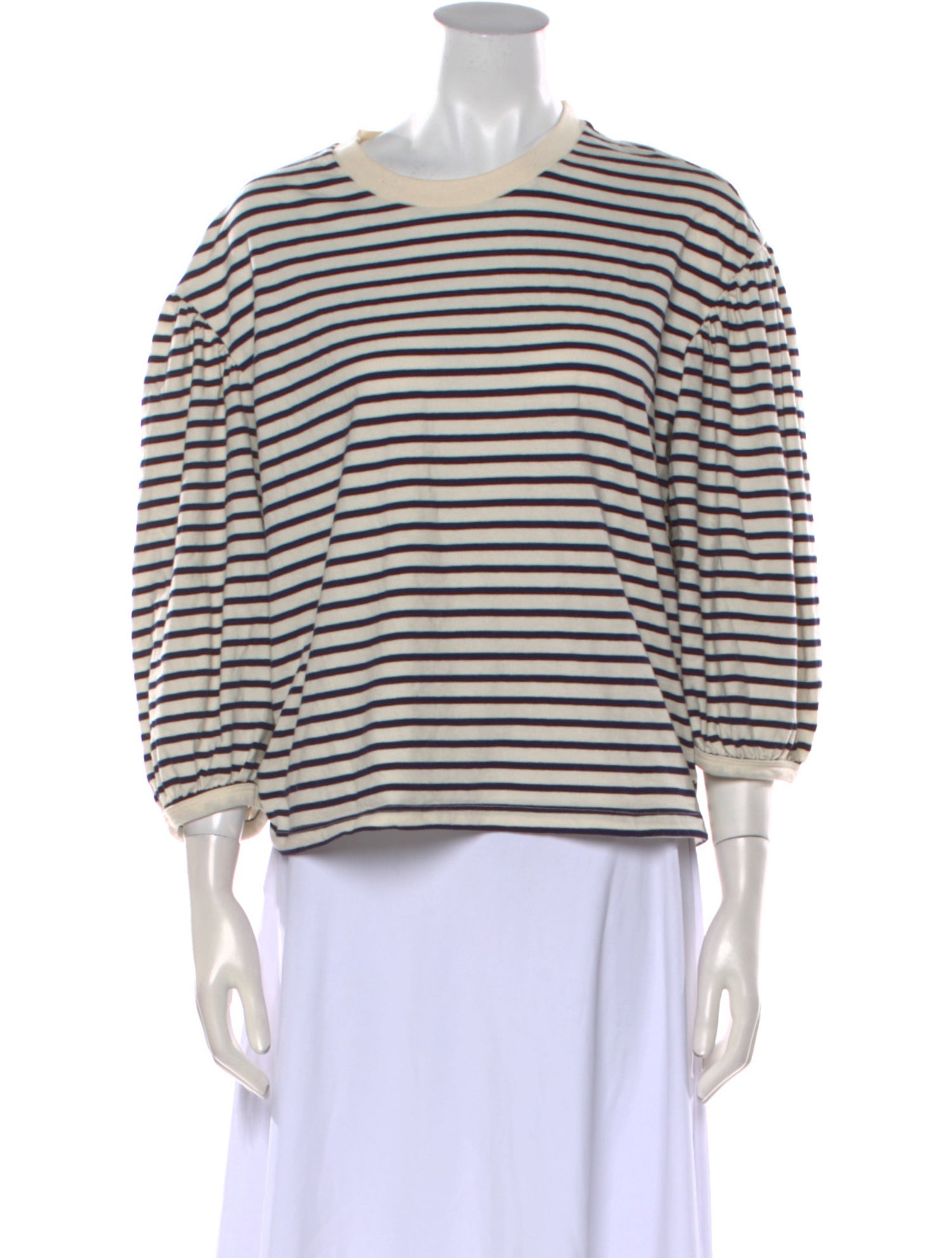 Clare V. Striped Crew Neck Top