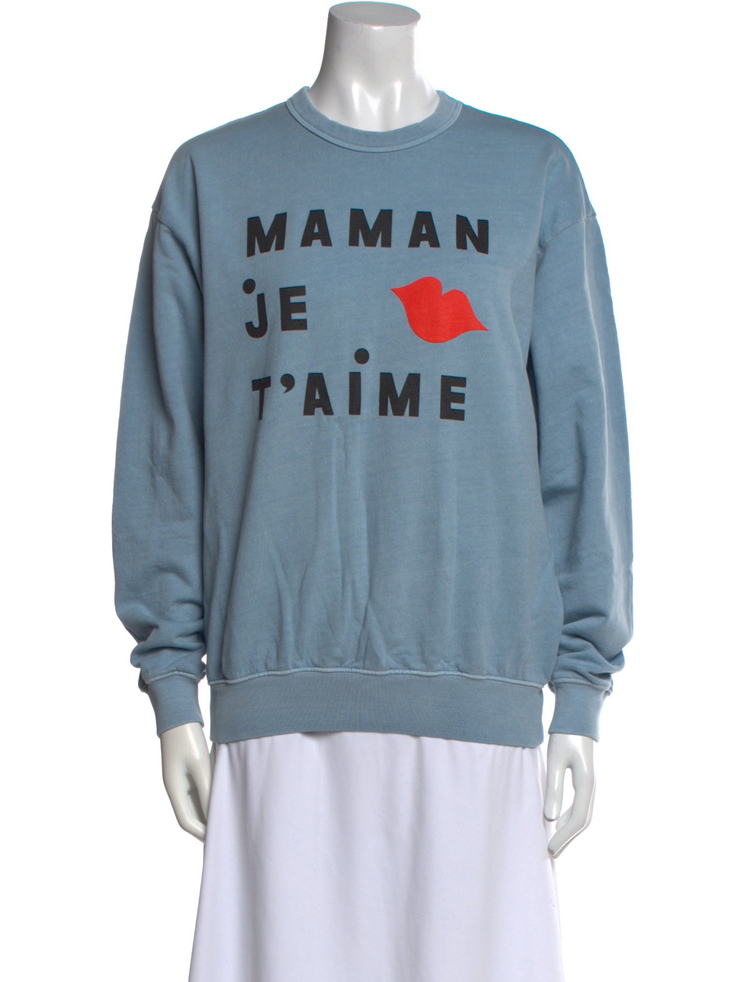 Clare V. Graphic Print Crew Neck Sweater