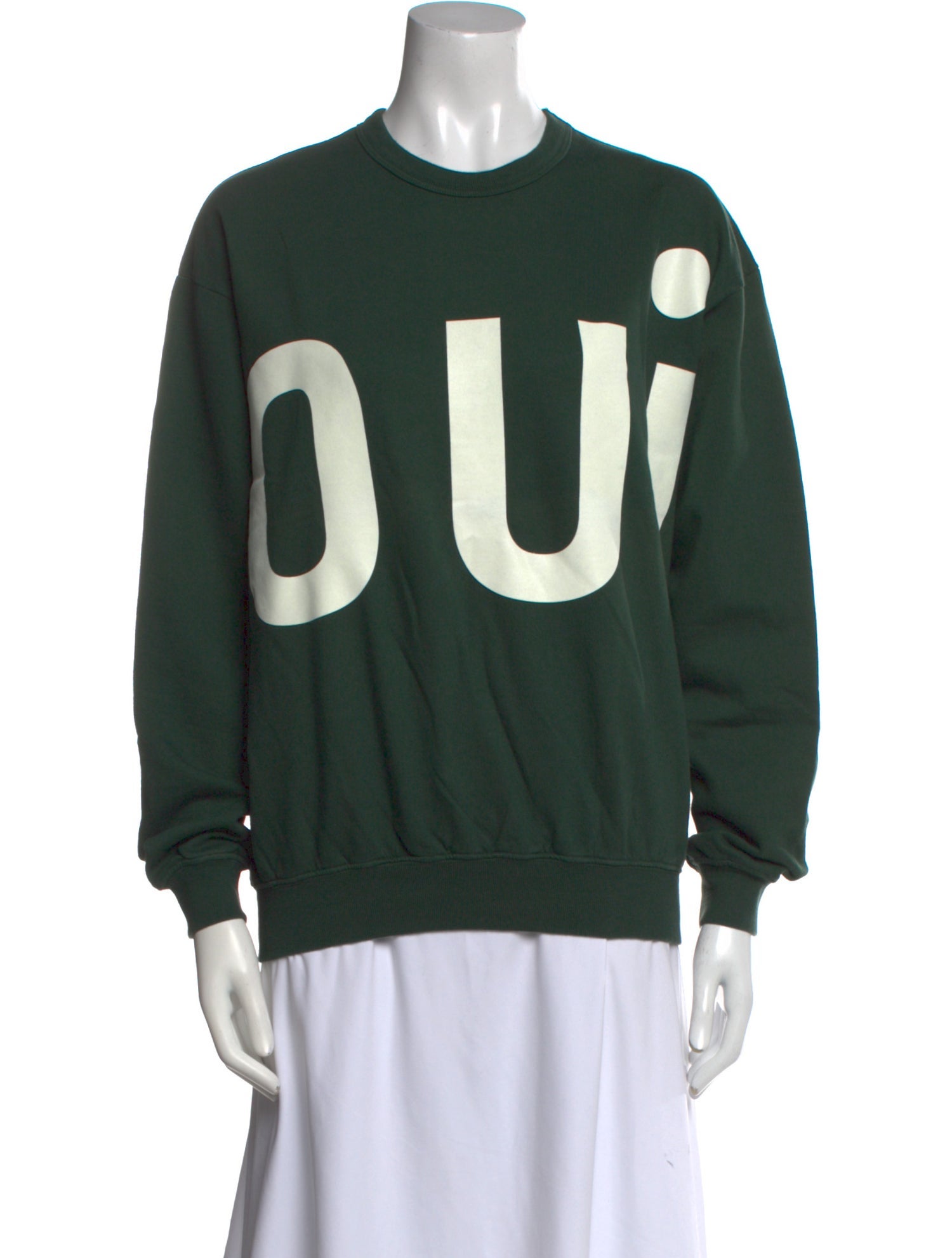 Clare V. Graphic Print Crew Neck Sweater