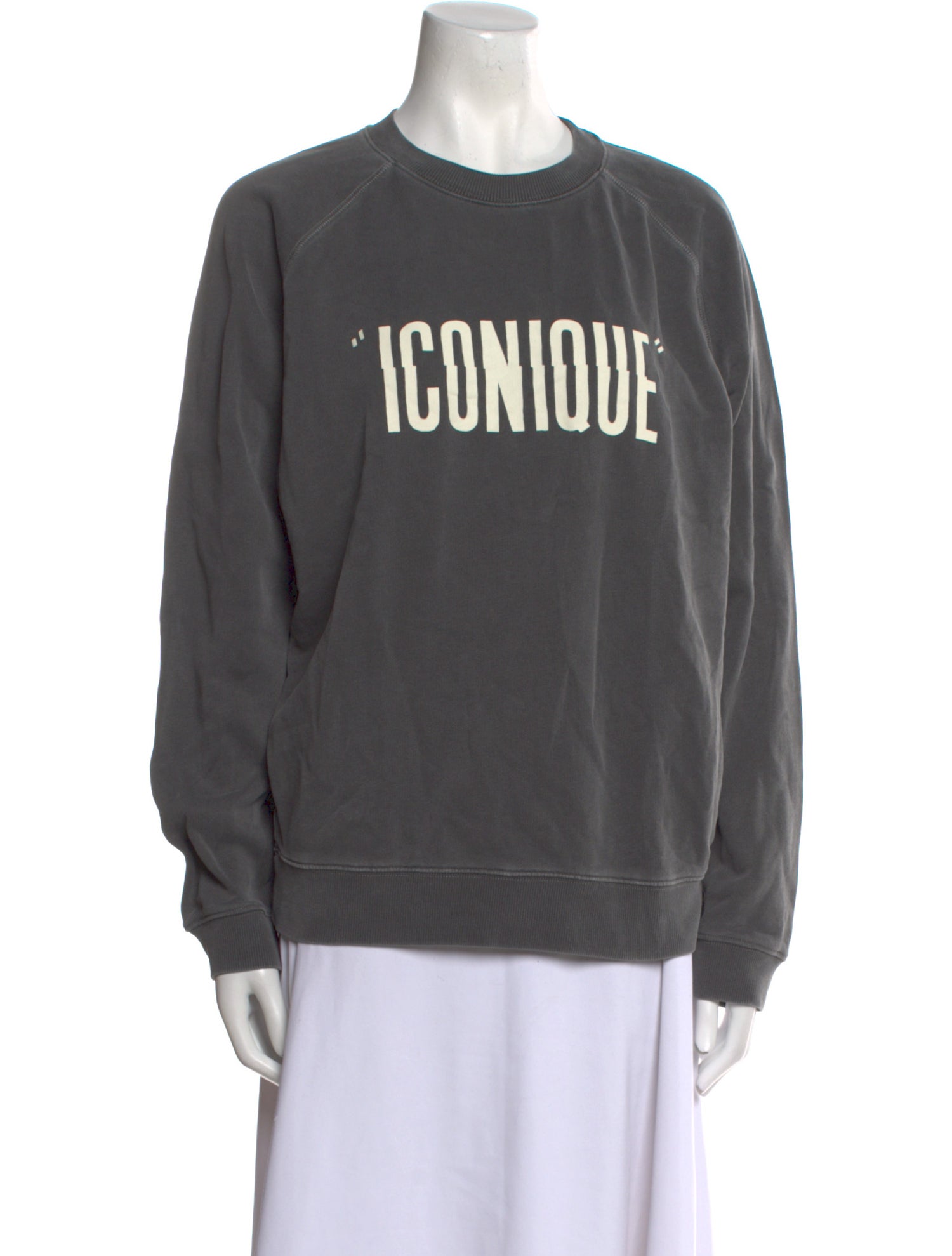 Clare V. Graphic Print Crew Neck Sweatshirt