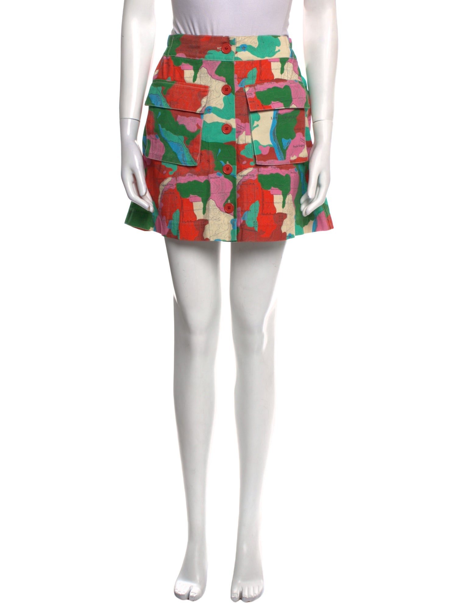 Clare V. Colorblock Pattern Mini Skirt w/ Tags