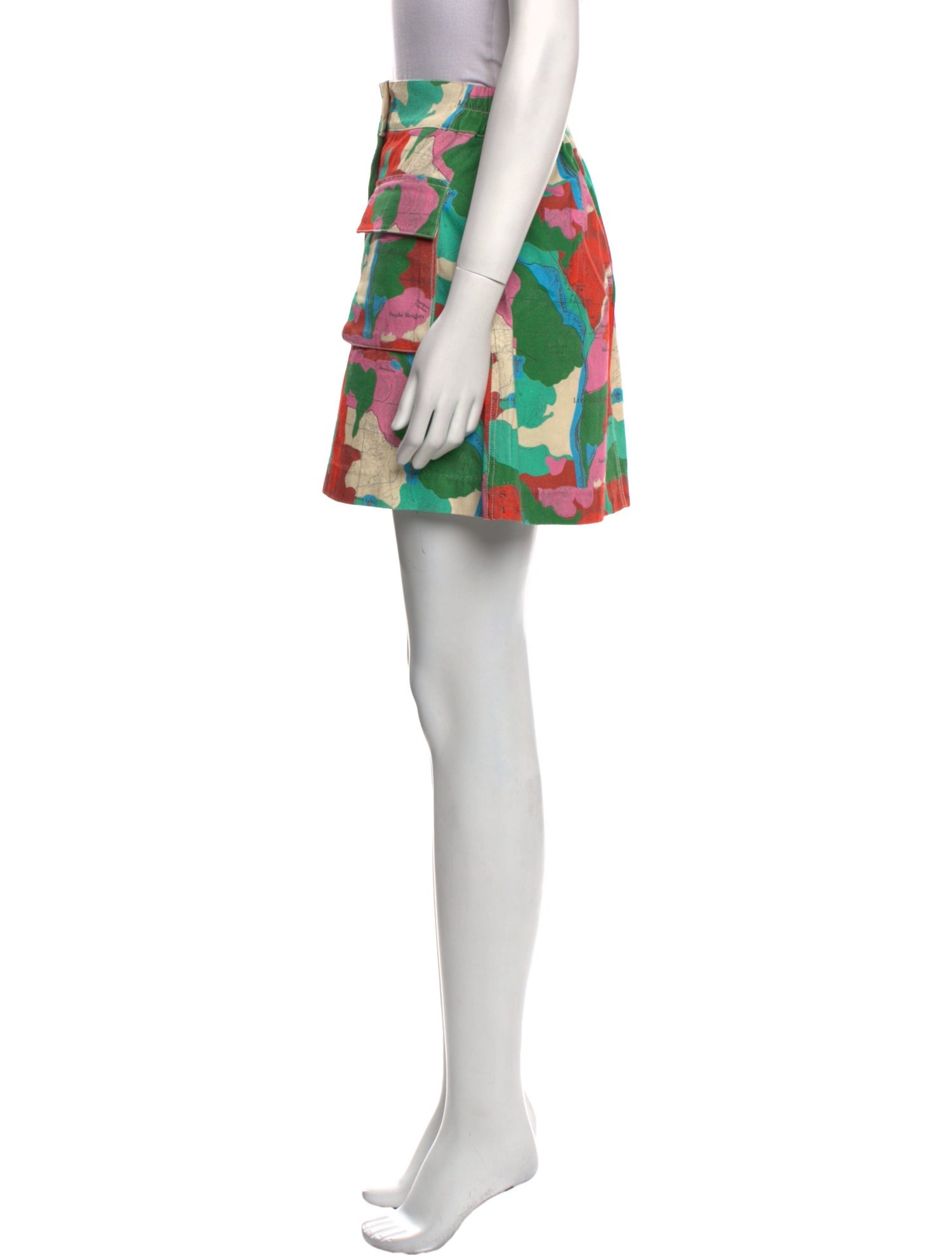 Clare V. Colorblock Pattern Mini Skirt w/ Tags