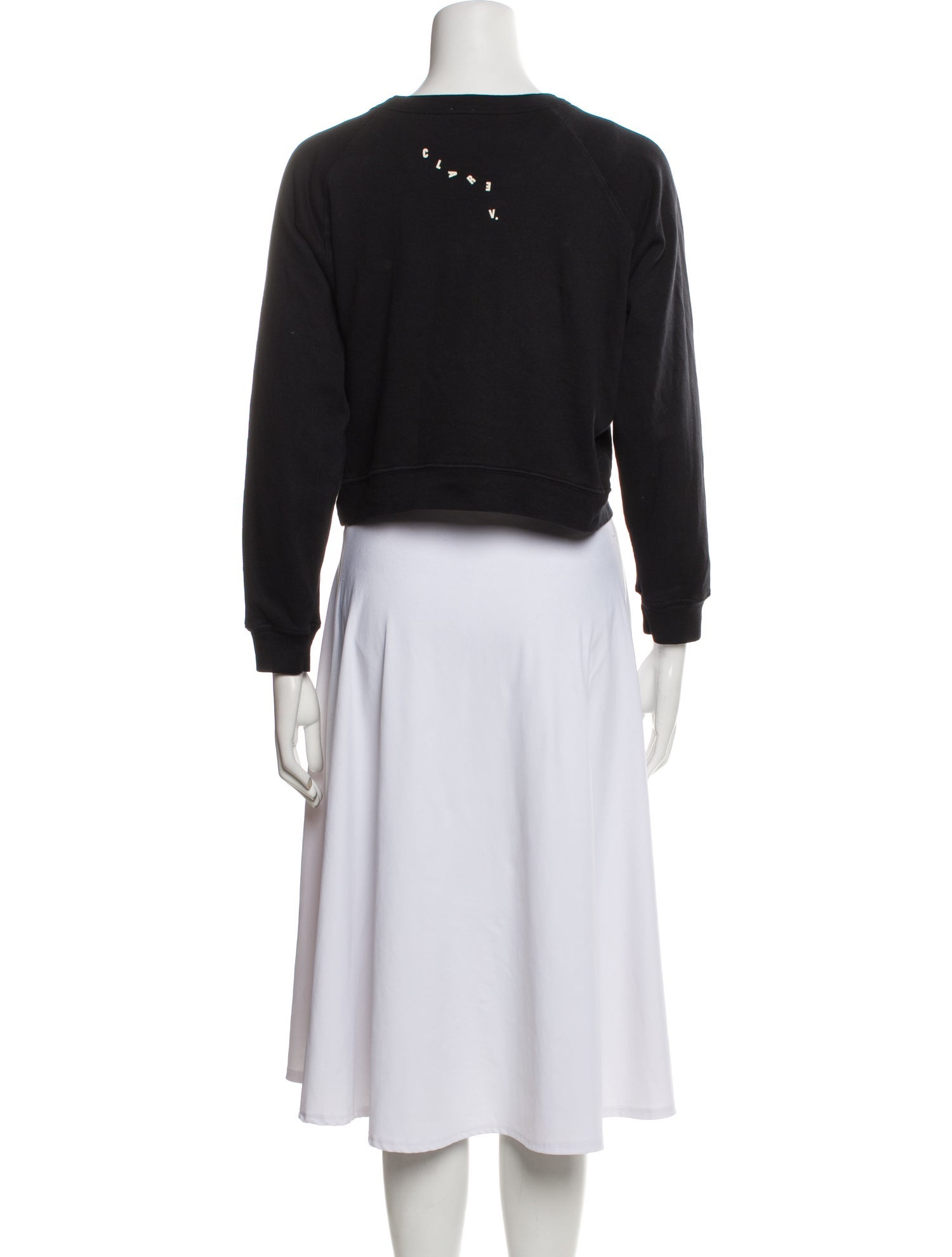 Clare V. Graphic Print Crew Neck Sweatshirt