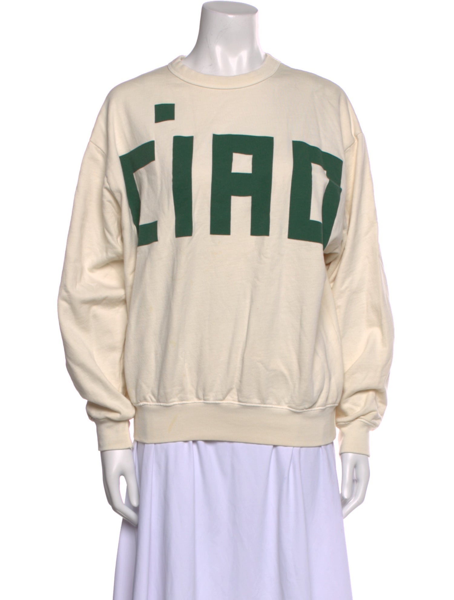 Clare V. Graphic Print Crew Neck Sweatshirt