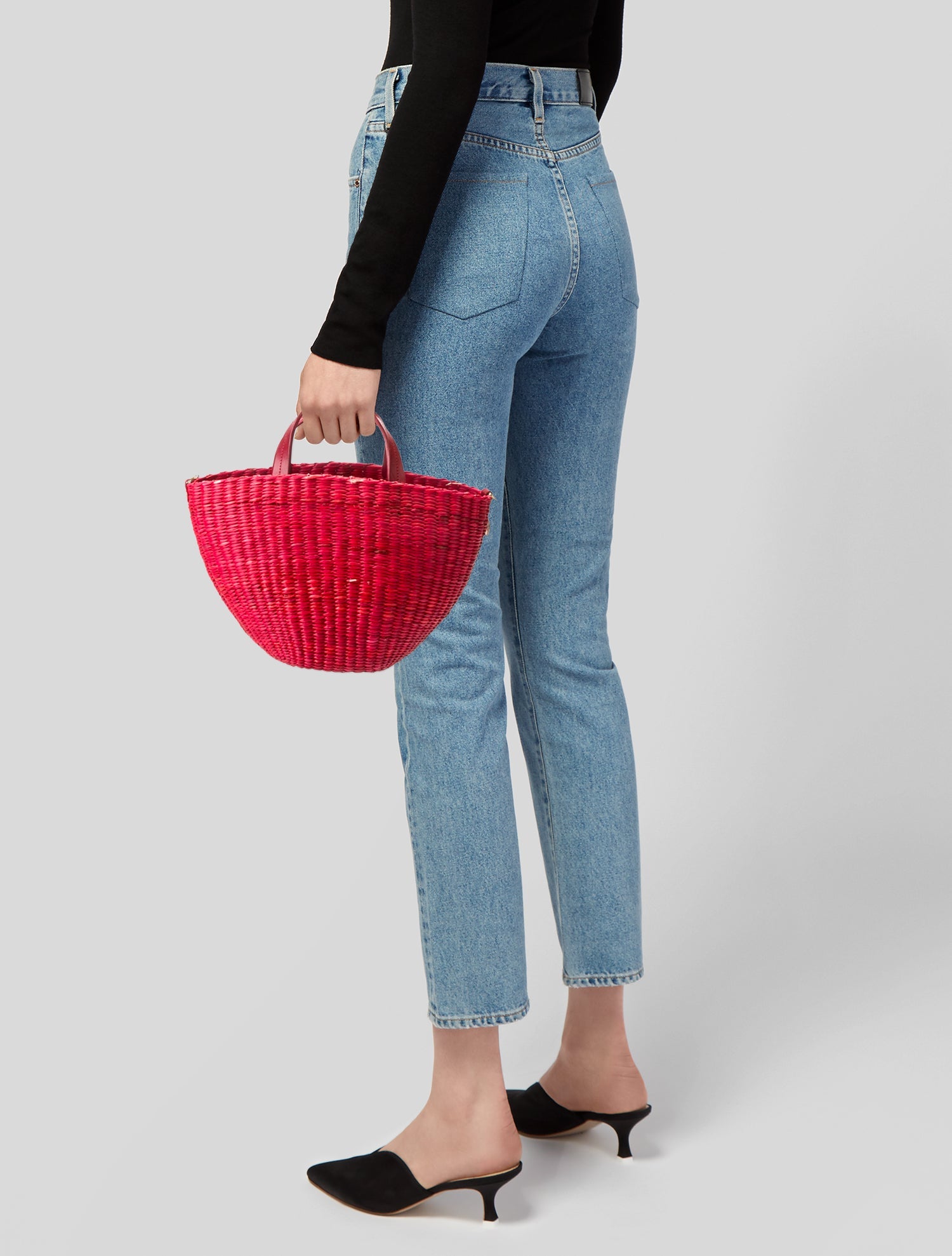 Clare V. Straw Top Handle Bag