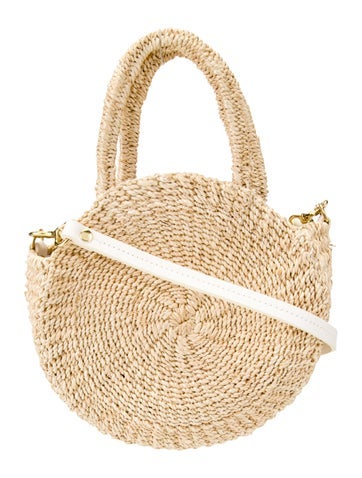 Clare V. Handle Bags Raffia Top Bag