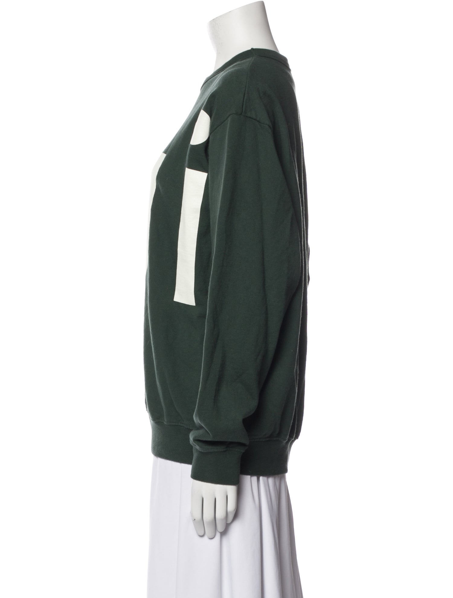 Clare V. Graphic Print Crew Neck Sweater