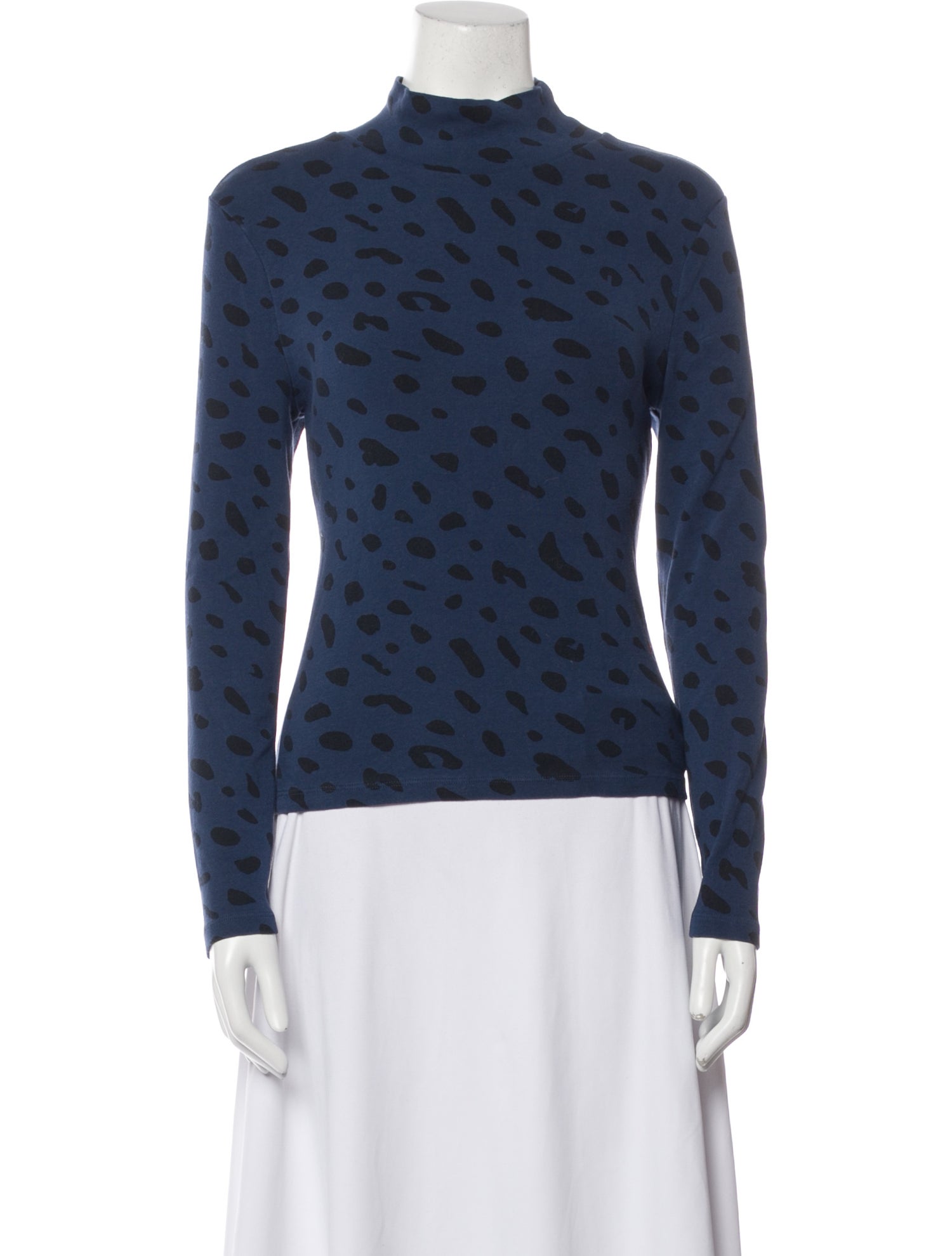 Clare V. Printed Mock Neck Sweatshirt