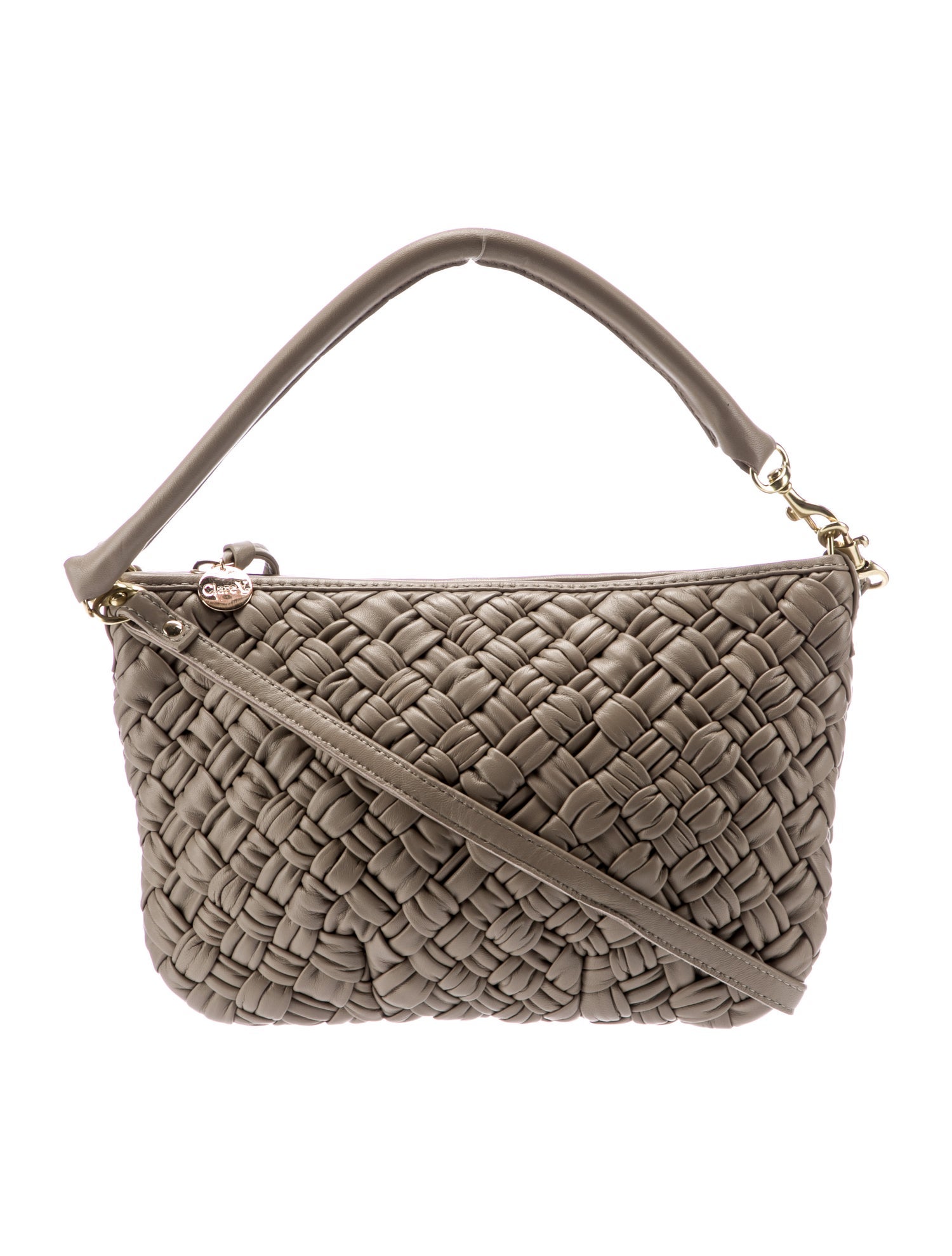 Clare V. Leather Top Handle Bag