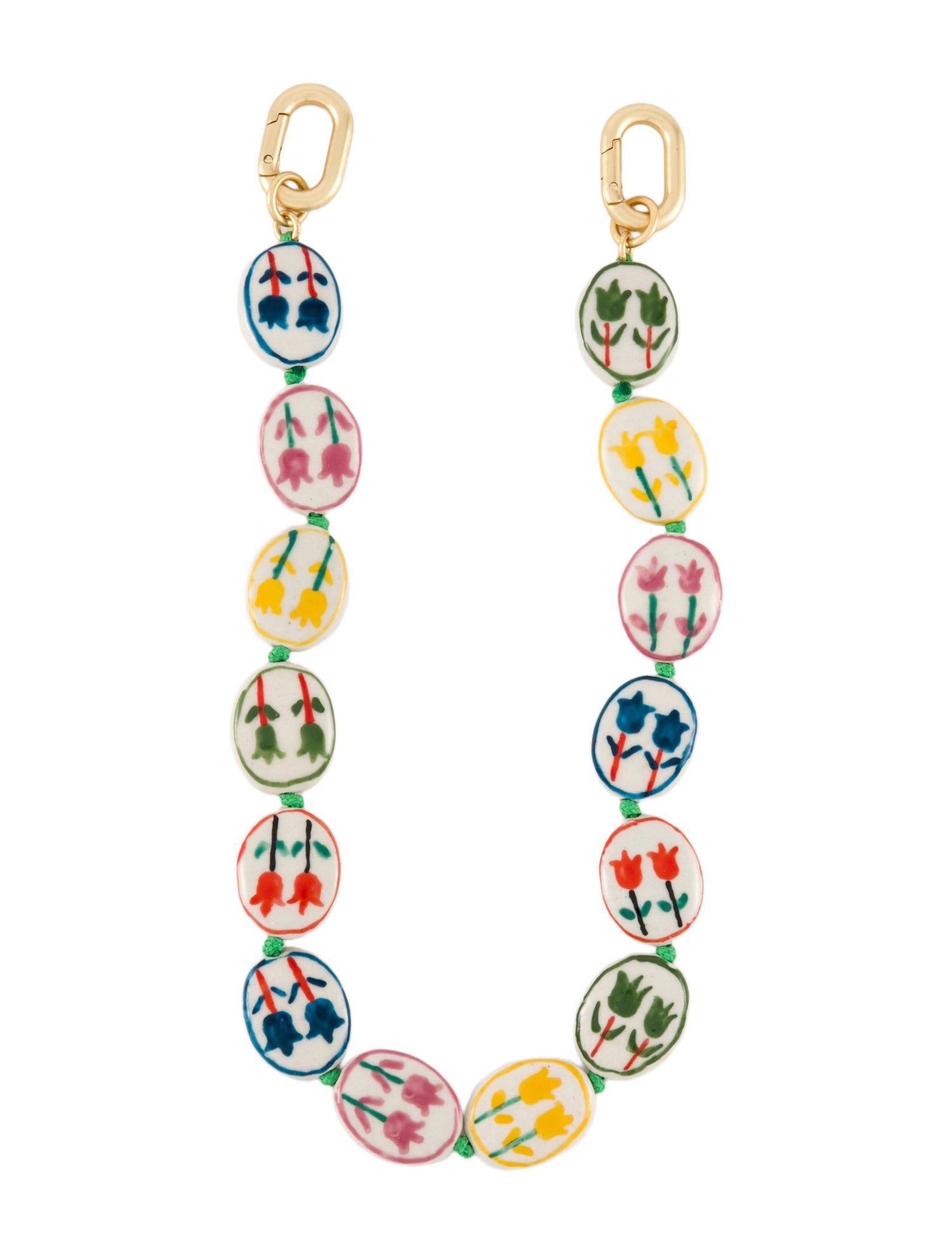 Clare V. Pattern Print Porcelain Bag Strap