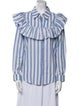 Clare V. Striped Long Sleeve Button-Up Top