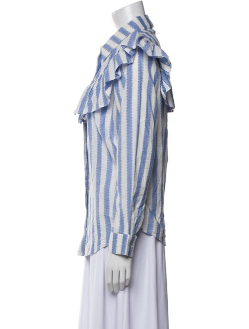 Clare V. Striped Long Sleeve Button-Up Top