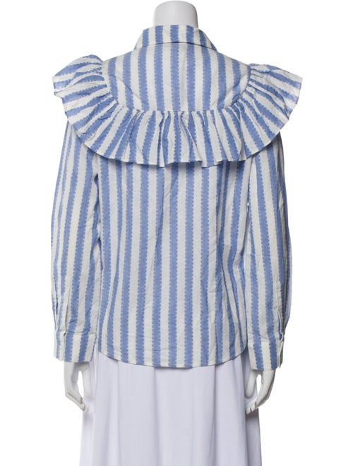 Clare V. Striped Long Sleeve Button-Up Top