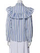 Clare V. Striped Long Sleeve Button-Up Top