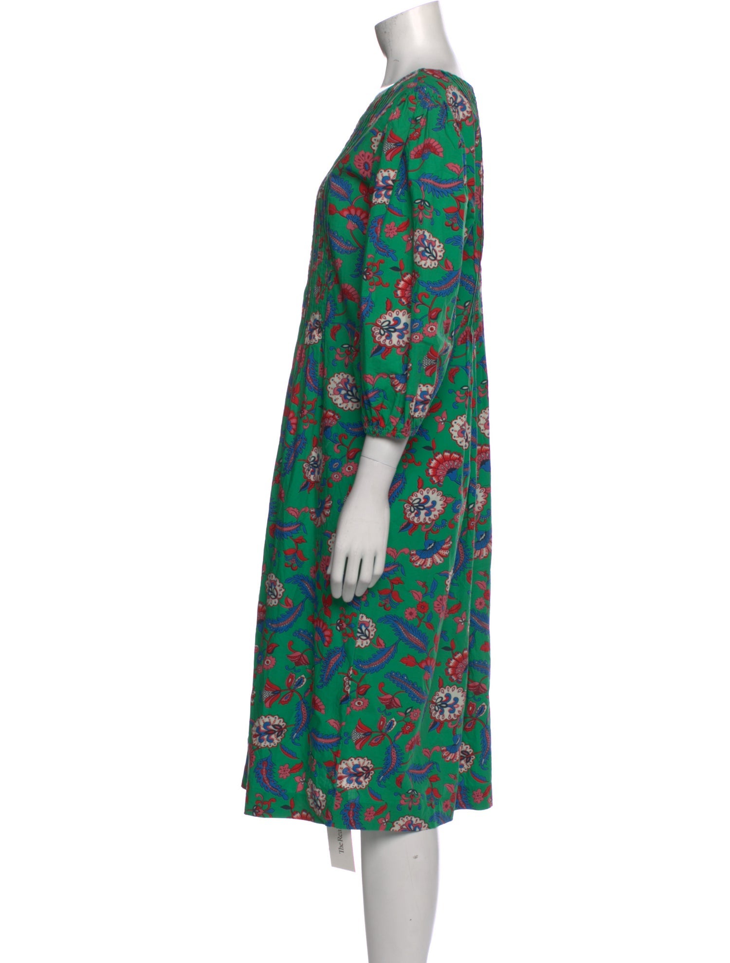 Clare V. Floral Print Midi Length Dress