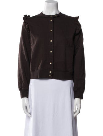 Clare V. Mock Neck Long Sleeve Crop Top