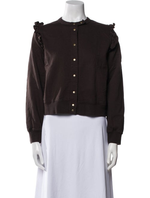 Clare V. Mock Neck Long Sleeve Crop Top