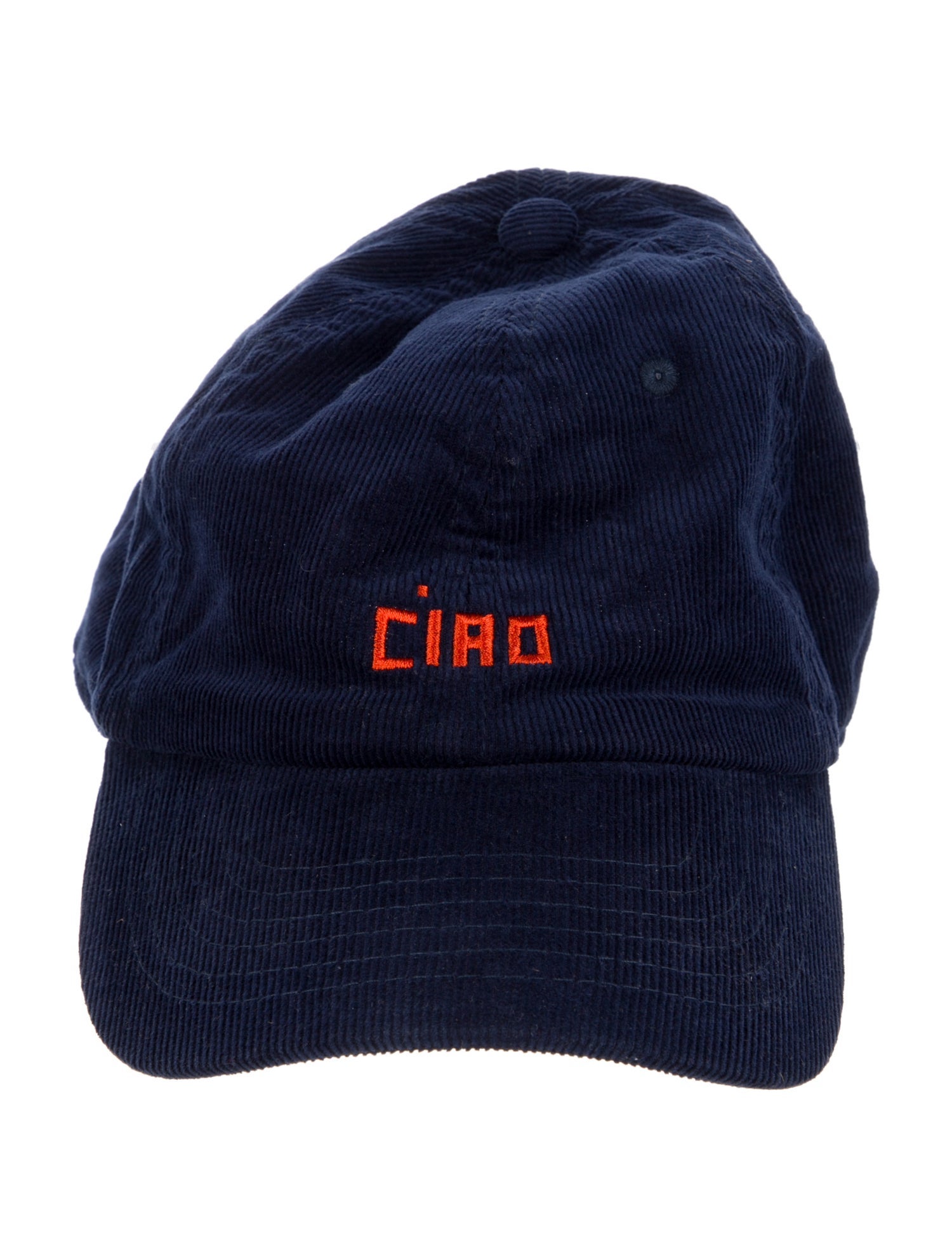 Clare V. Embroidered Corduroy Baseball Cap
