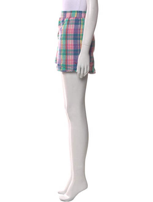 Clare V. Plaid Print Mini Shorts