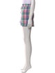 Clare V. Plaid Print Mini Shorts