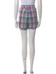 Clare V. Plaid Print Mini Shorts